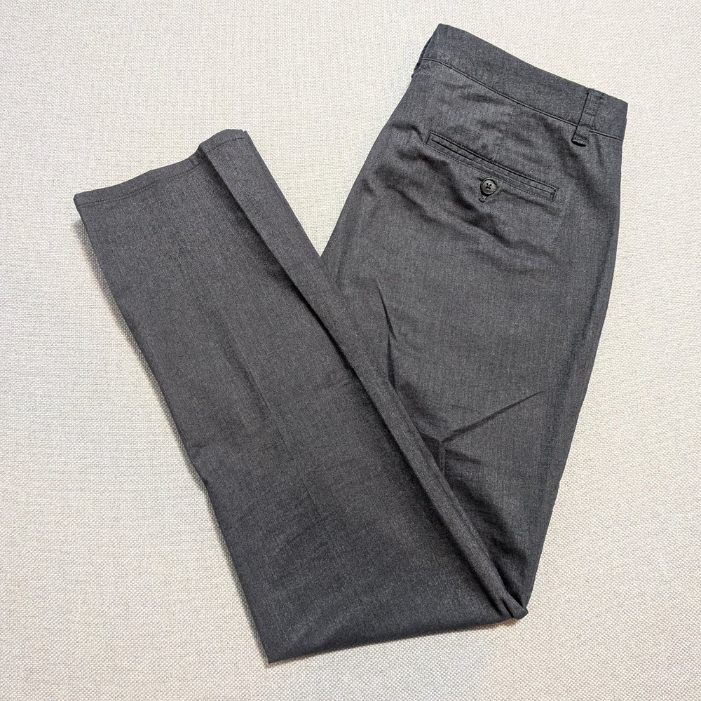 Bonobos Tailored Mens Pants Charcoal 34x32 Woven Stretch Pockets Dark Grey